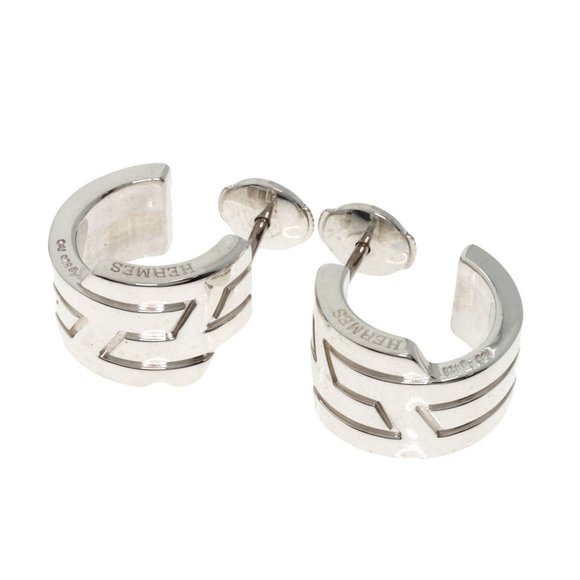 HERMES Silver Earrings - Picture 1 of 7